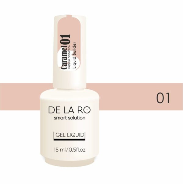 Polygel líquido Caramelo 01 – 15ml DELARO