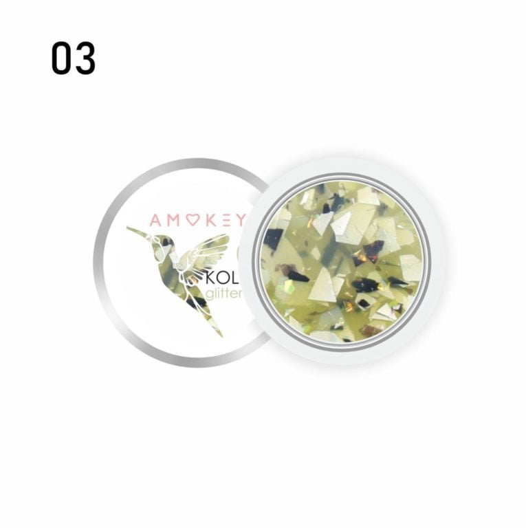 GLITTER GEL KOLIBRI 03 - AMOKEY