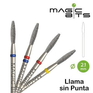 Fresa Diamante Llama Sin Punta azul 2.1 mm BIOTECH