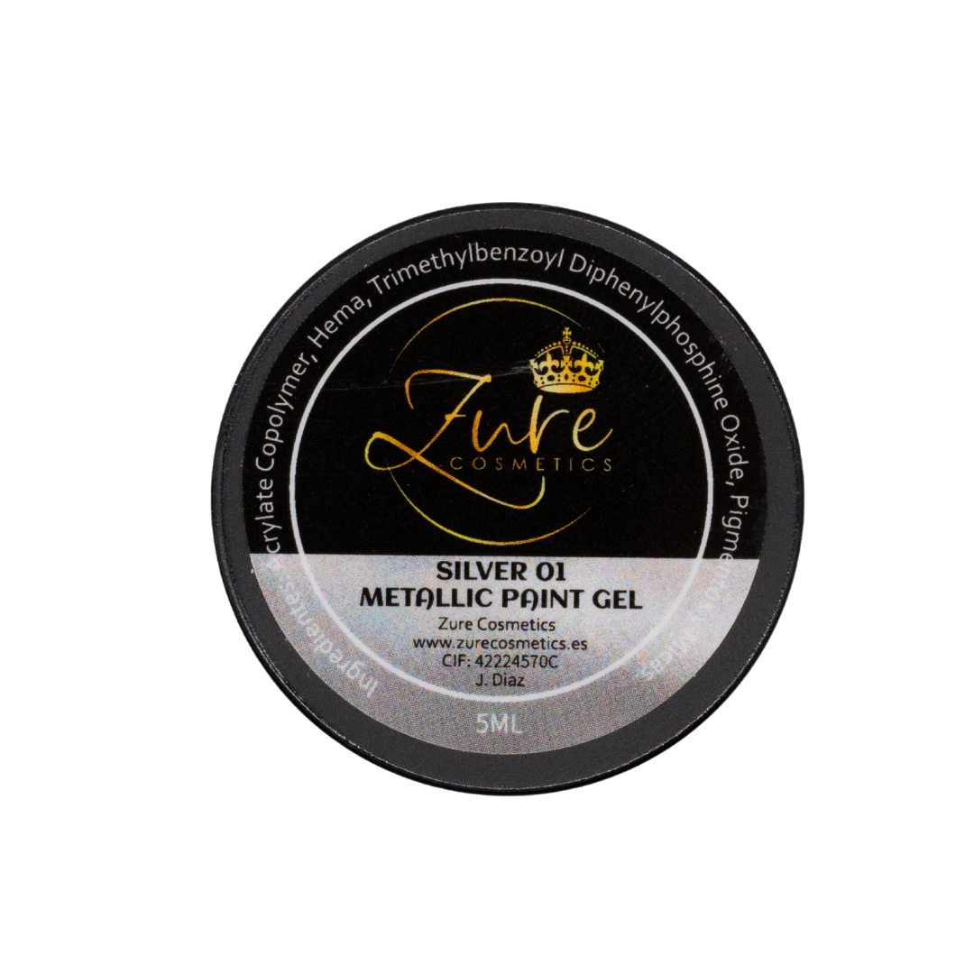 METALLIC PAINT GEL - silver ZURE COSMETICS