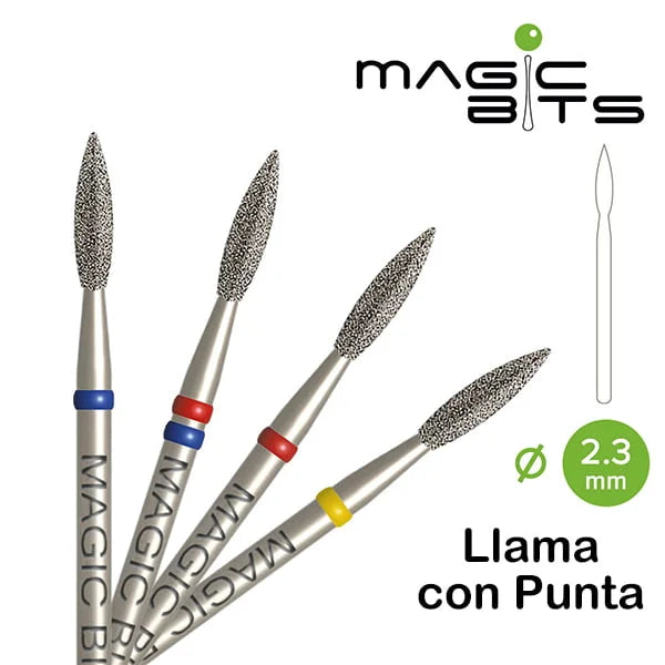 Biotech Fresa Diamante Llama Con Punta 2.3 mm - Rojo-Azul