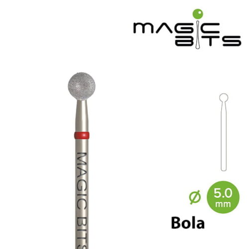 Fresa Diamante Bola 5.0 mm - Azul-Rojo BIOTECH