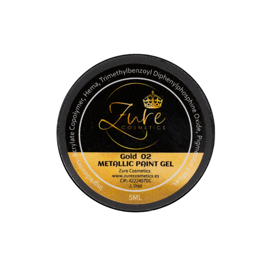 METALLIC PAINT GEL - GOLD ZURE COSMETICS