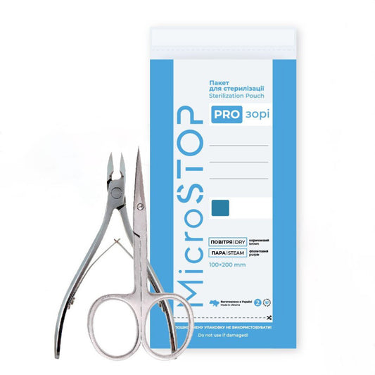 Bolsas de Esterilización Transparentes para calor seco y vapor 100x200mm MicroSTOP