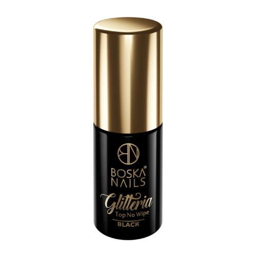 Top Coat Glitteria Black No Wipe - 6ml